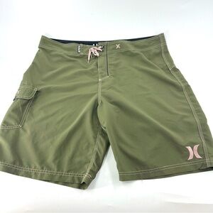 Hurley Army Green Board Shorts / Swim‎ Suit